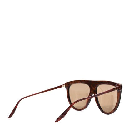 Gucci Aviator Crystal Brow Sunglasses GG0732S Havana Brown 4 of 8