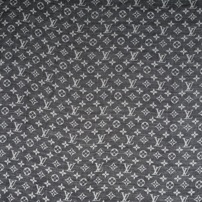 Louis Vuitton Wool Silk Monogram Denim Shawl Black 1 of 6