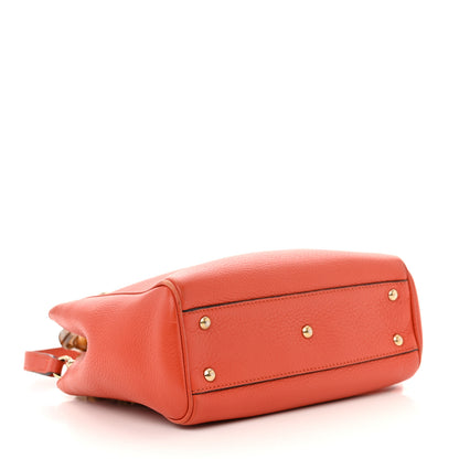 Gucci Calfskin Mini Bamboo Shopper Tote Dark Orange 4 of 15