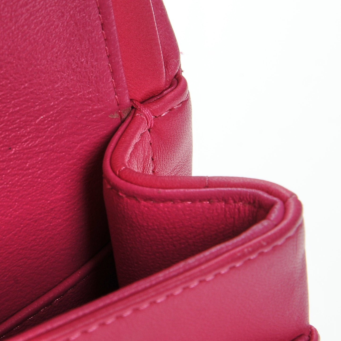 Lambskin Chevron Quilted Medium Double Flap Pink