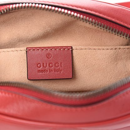 Gucci Calfskin Matelasse GG Marmont Belt Bag 85 34 Hibiscus Red 9 of 10