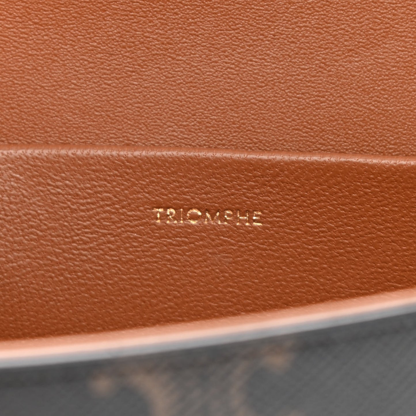 Triomphe Canvas Chain Shoulder Bag Tan