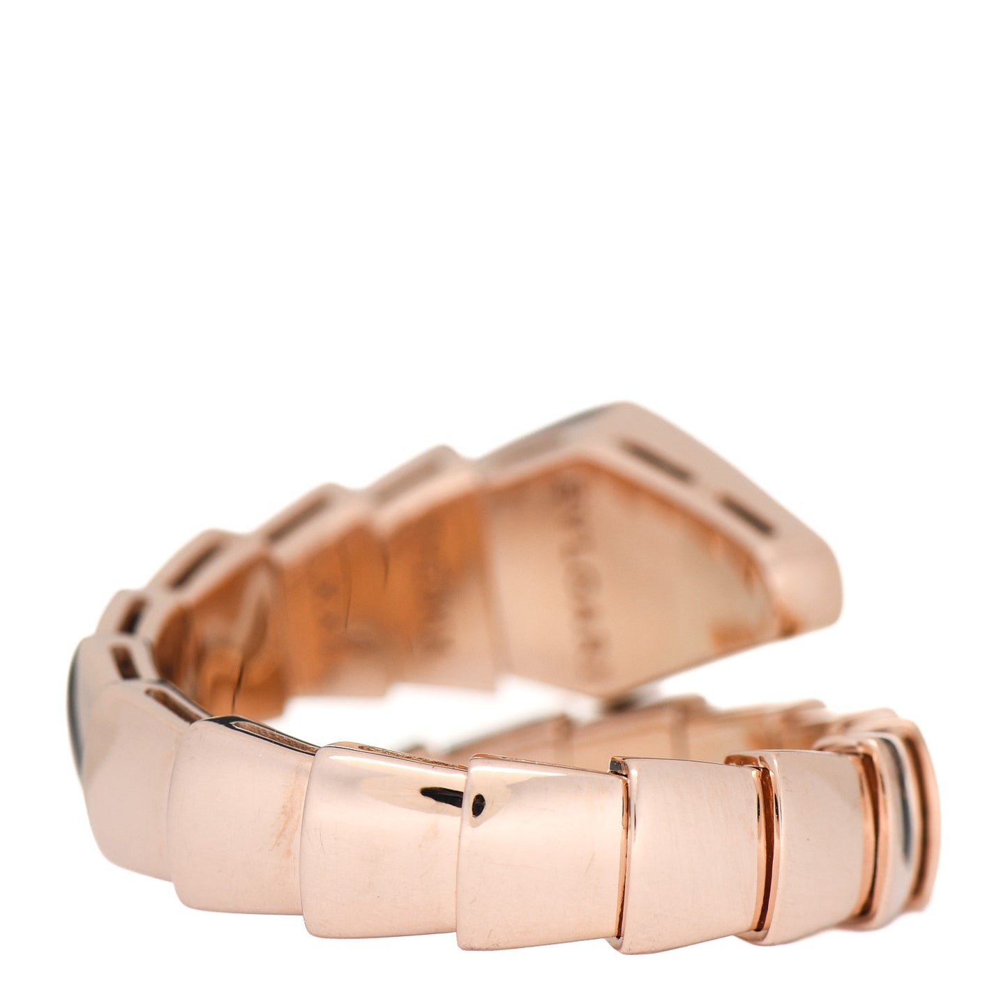 18K Rose Gold Diamond Serpenti Viper Ring XXL