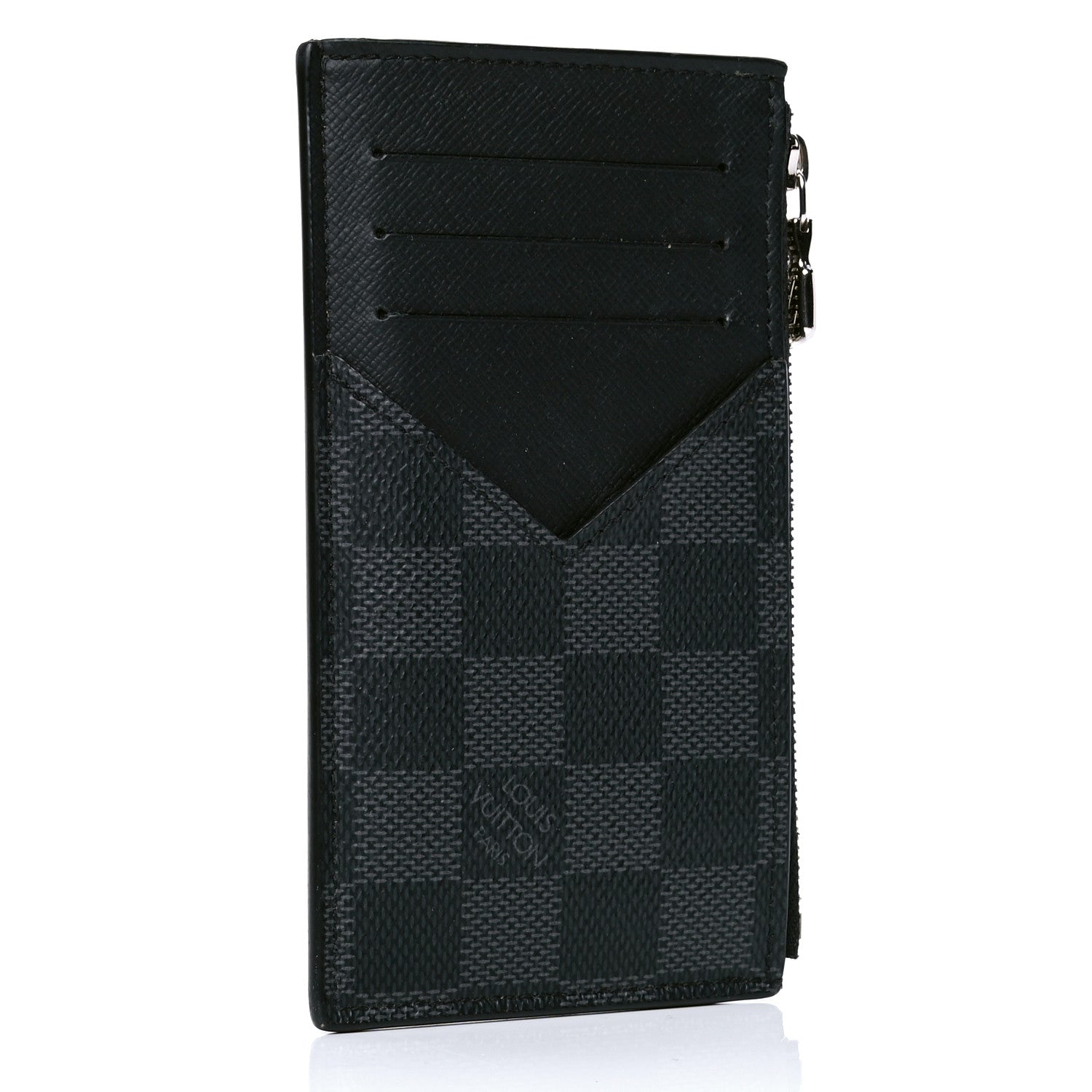 Louis Vuitton Damier Graphite Taiga Coin Card Holder 2 of 5