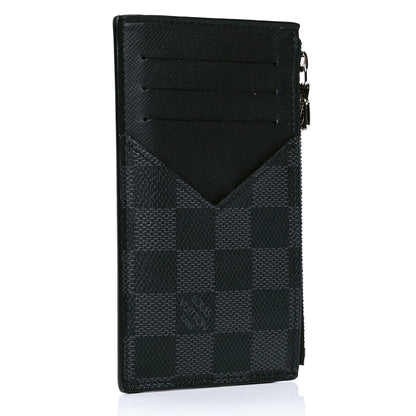 Louis Vuitton Damier Graphite Taiga Coin Card Holder 2 of 5