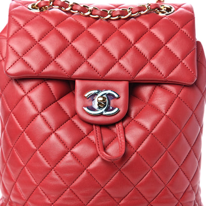Chanel Lambskin Quilted Small Urban Spirit Backpack Red 9 of 10
