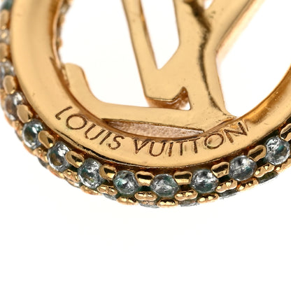 Louis Vuitton Metal Crystal Louise By Night Earrings Gold 4 of 5