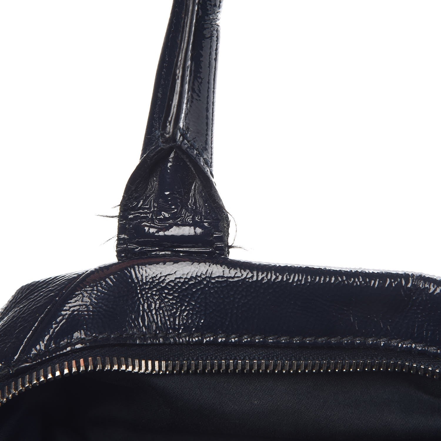 Saint Laurent Textured Patent Medium Easy Sac Navy 8 of 12