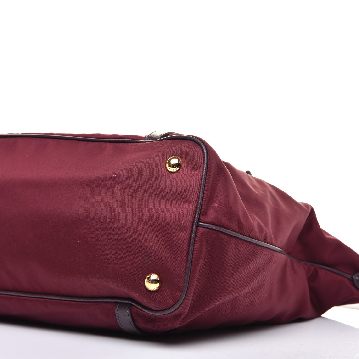 Prada Tessuto Nylon Saffiano Tote Granato 8 of 9