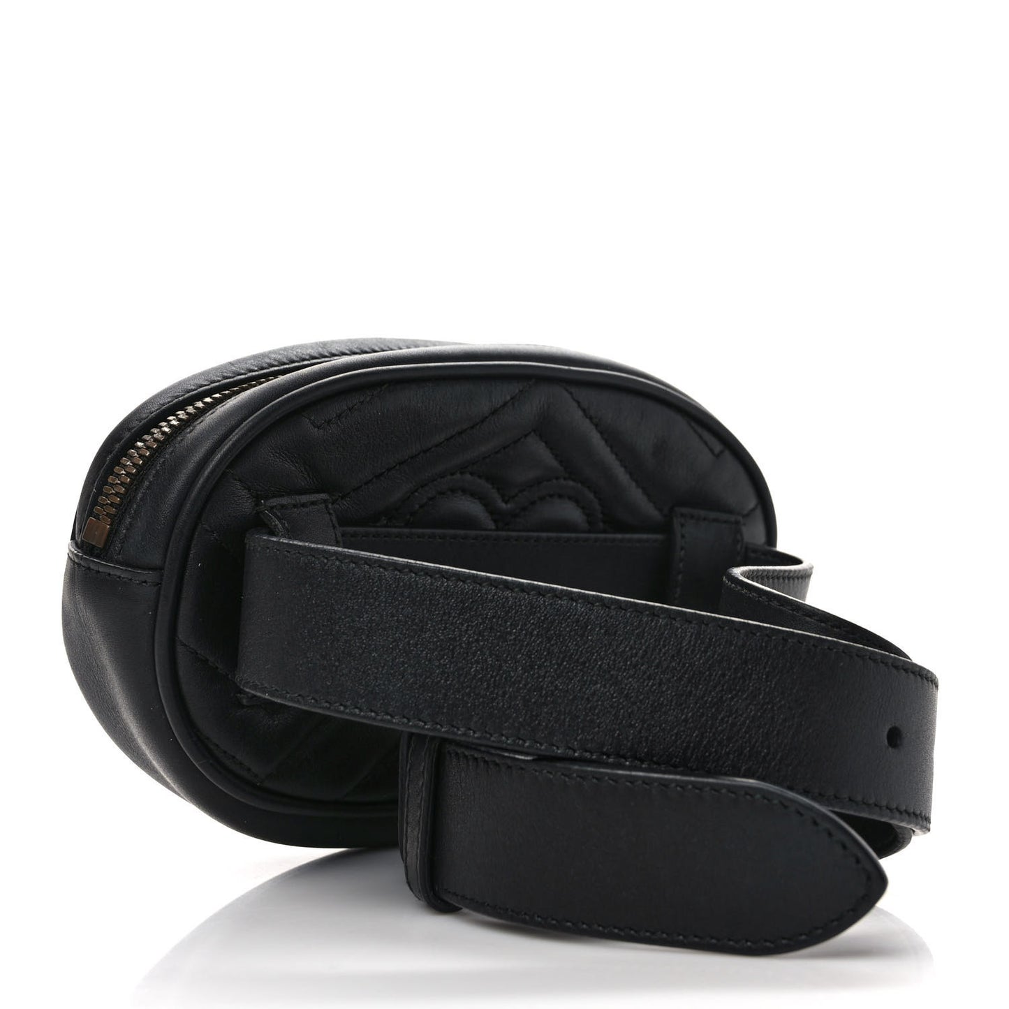 Calfskin Matelasse GG Marmont Belt Bag 75 30 Black