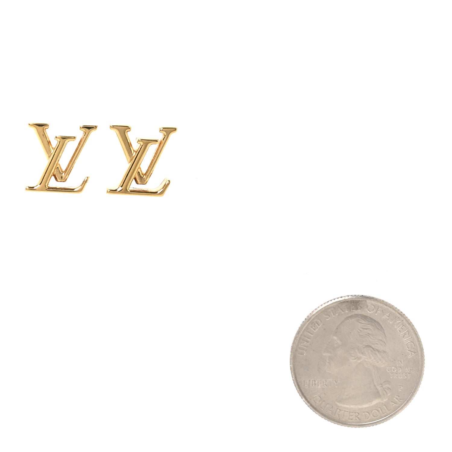 Louis Vuitton Metal LV Iconic Earrings Gold 2 of 4
