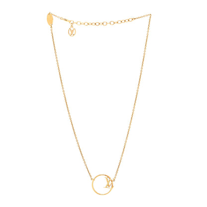 Louis Vuitton Metal LV Eclipse Necklace Gold 3 of 6