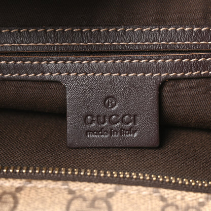 Gucci GG Supreme Monogram Medium Flat Messenger Bag Dark Brown 6 of 10
