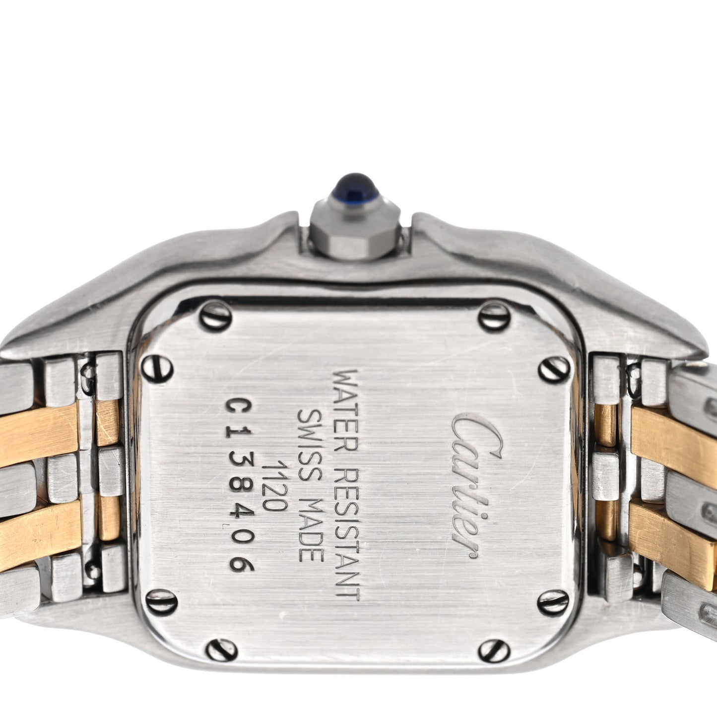 Stainless Steel 18K Yellow Gold 22mm Panthere Quartz Watch