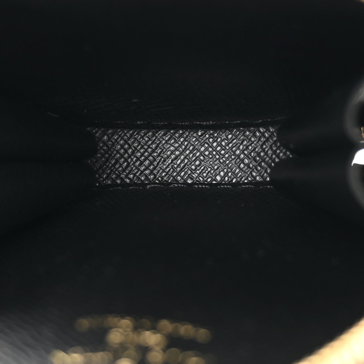 Nylon Monogram Strap with Coin Purse Black Black