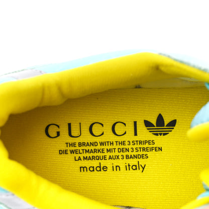 Gucci X ADIDAS Suede Madeira Nylon Jacquard GG Monogram Womens ZX8000 Sneakers 6.5 Aqua 8 of 9