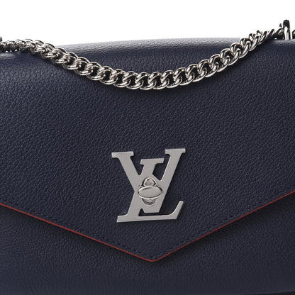 Louis Vuitton Soft Calfskin Mylockme Chain Bag BB Marine Rouge 11 of 12