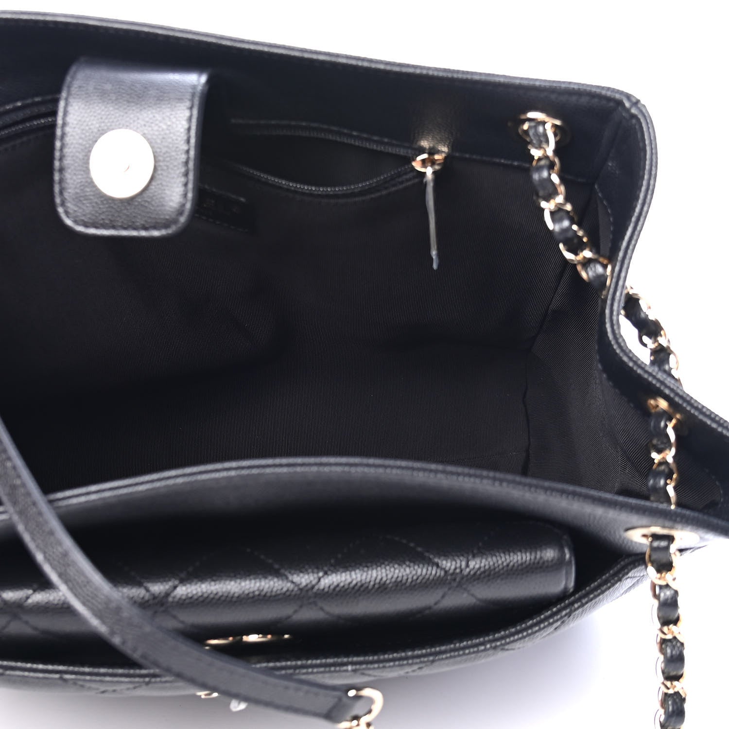 Chanel Caviar Quilted In Out Flap Shopping Tote Black 4 of 6