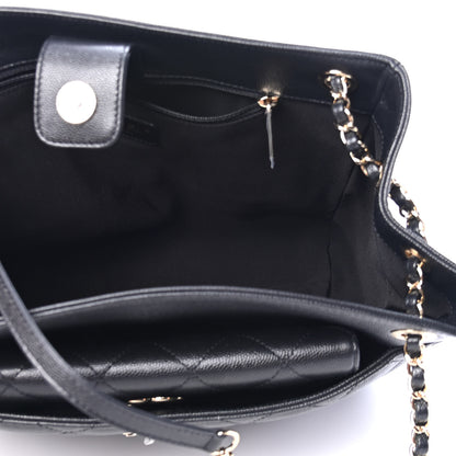 Chanel Caviar Quilted In Out Flap Shopping Tote Black 4 of 6