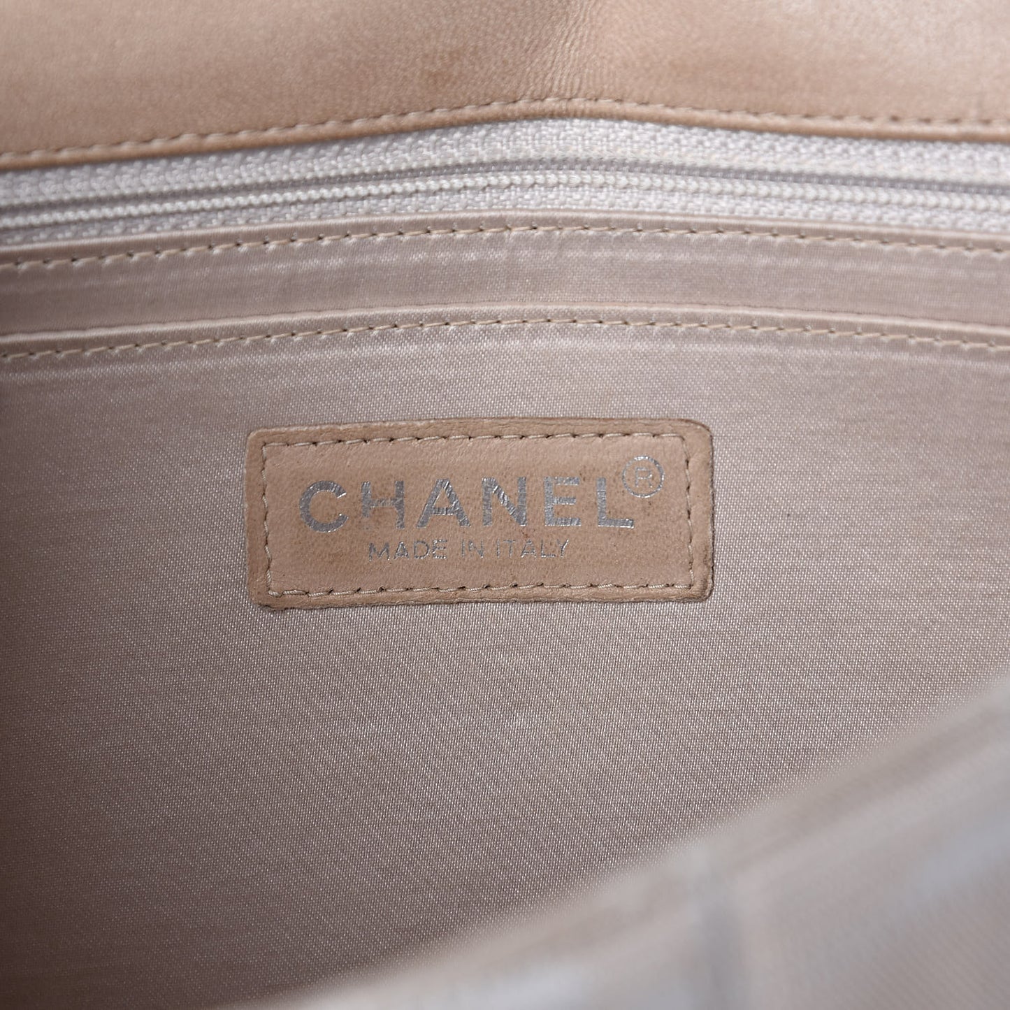 Nylon Medium Travel Flap Light Beige