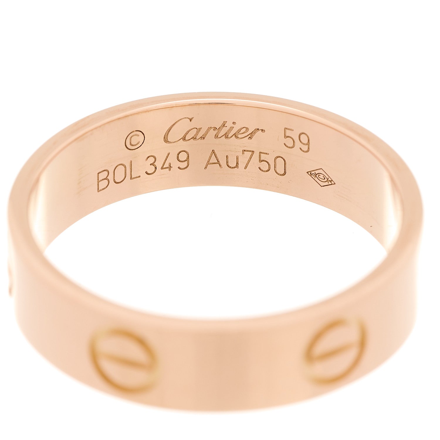 Cartier 18K Pink Gold 5.5mm LOVE Ring 59 8.75 4 of 4
