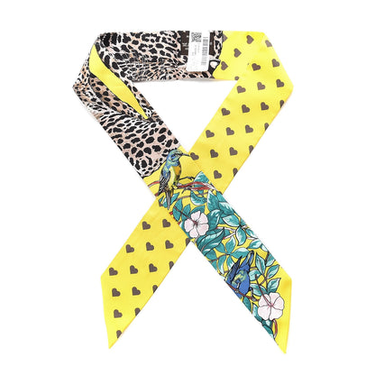 Hermes Silk Jungle Love Love Twilly Jaune Vif Canard 1 of 5