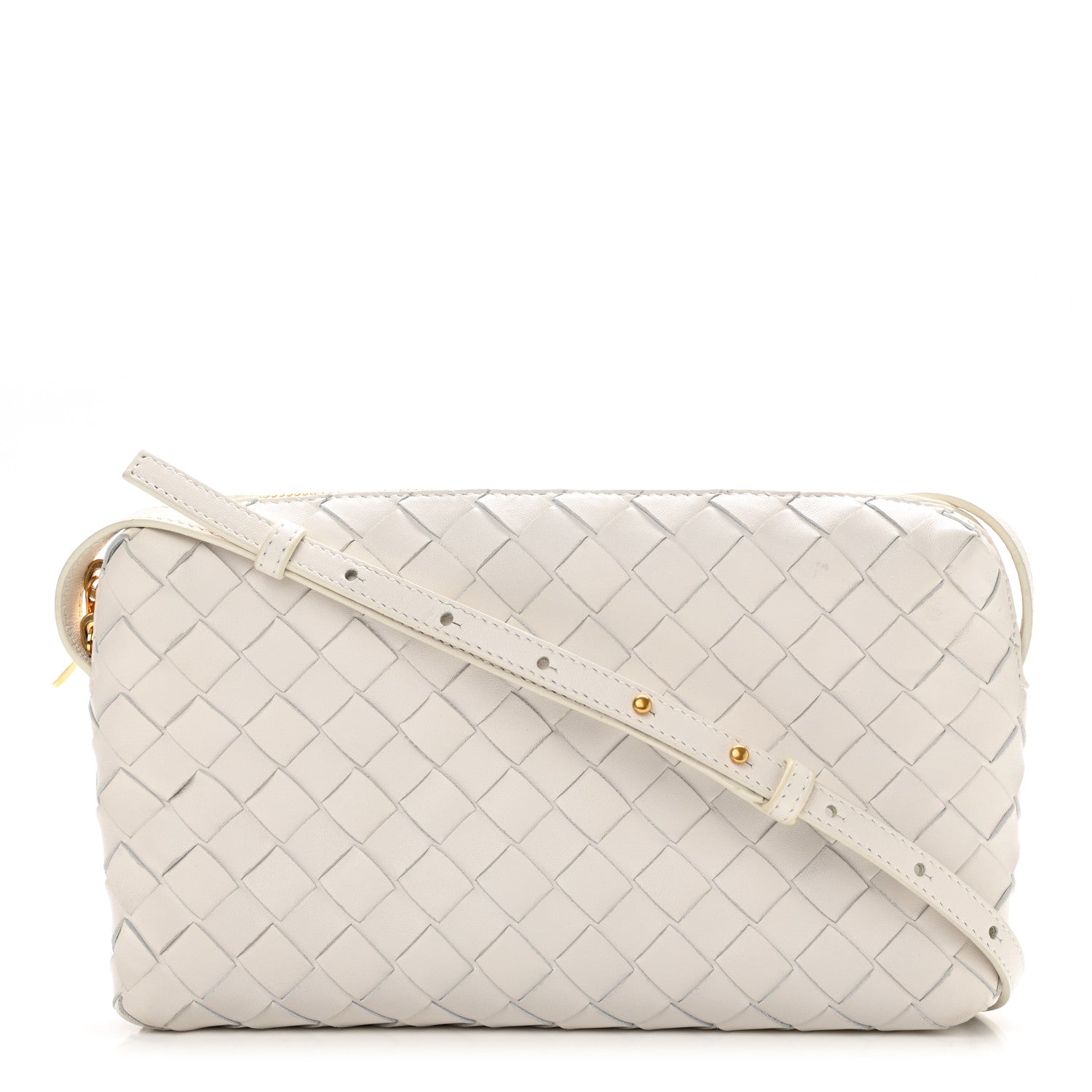 Bottega Veneta Nappa Intrecciato Crossbody White 1 of 12