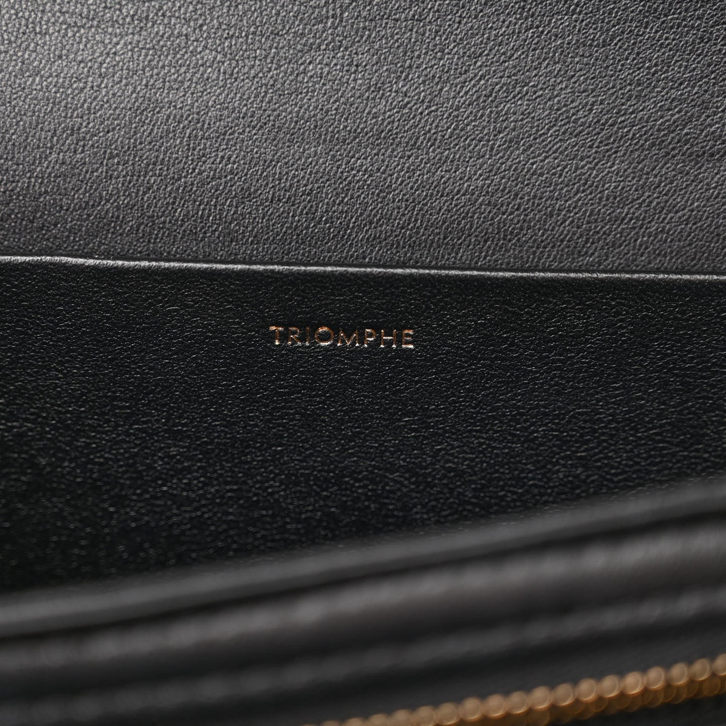 Shiny Calfskin Medium Triomphe Black