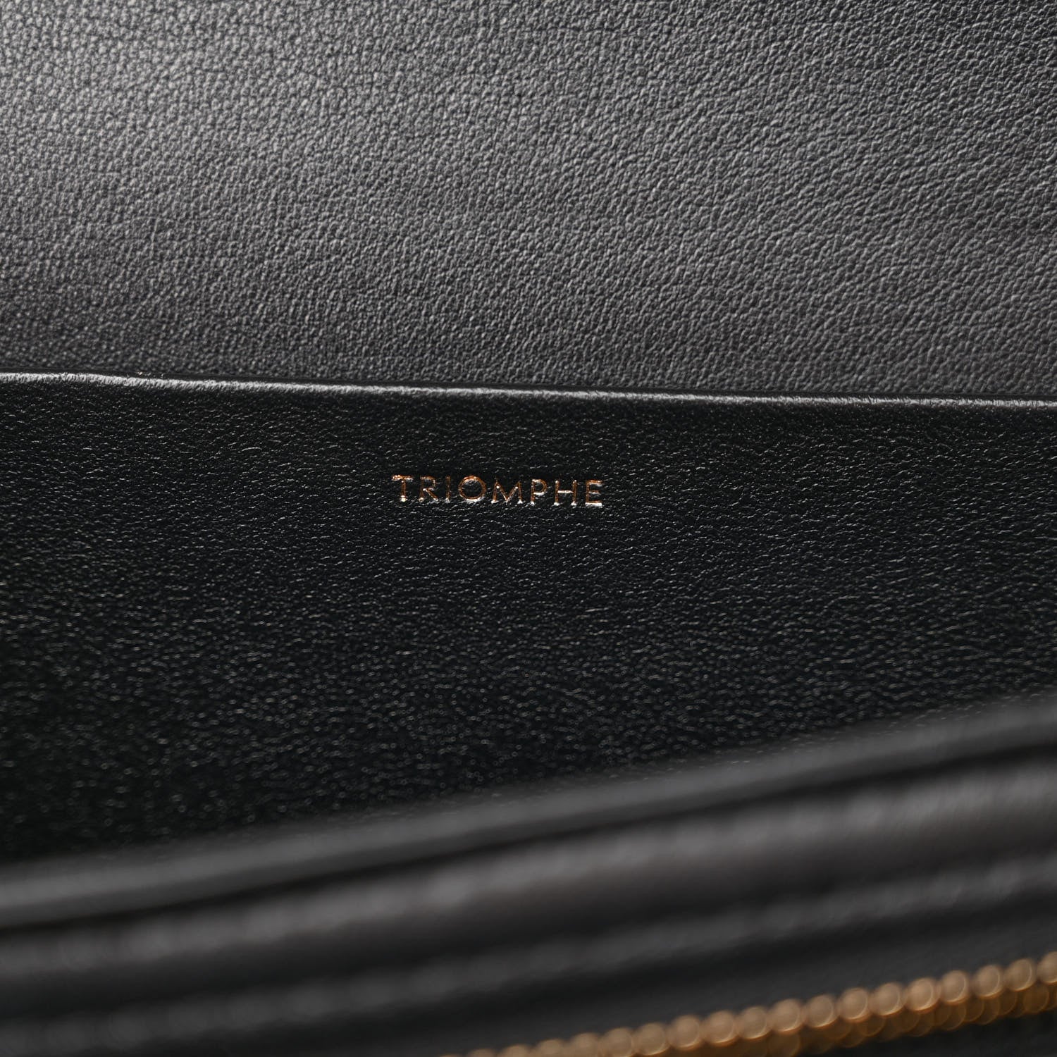 Celine Shiny Calfskin Medium Triomphe Black 7 of 12