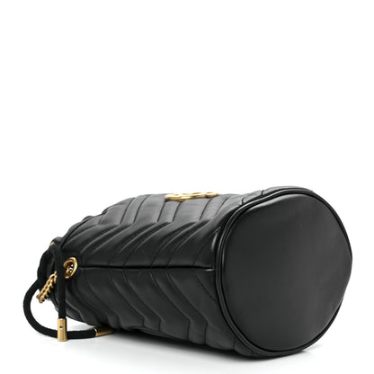 Gucci Calfskin Matelasse Mini GG Marmont 2.0 Bucket Bag Black 4 of 10