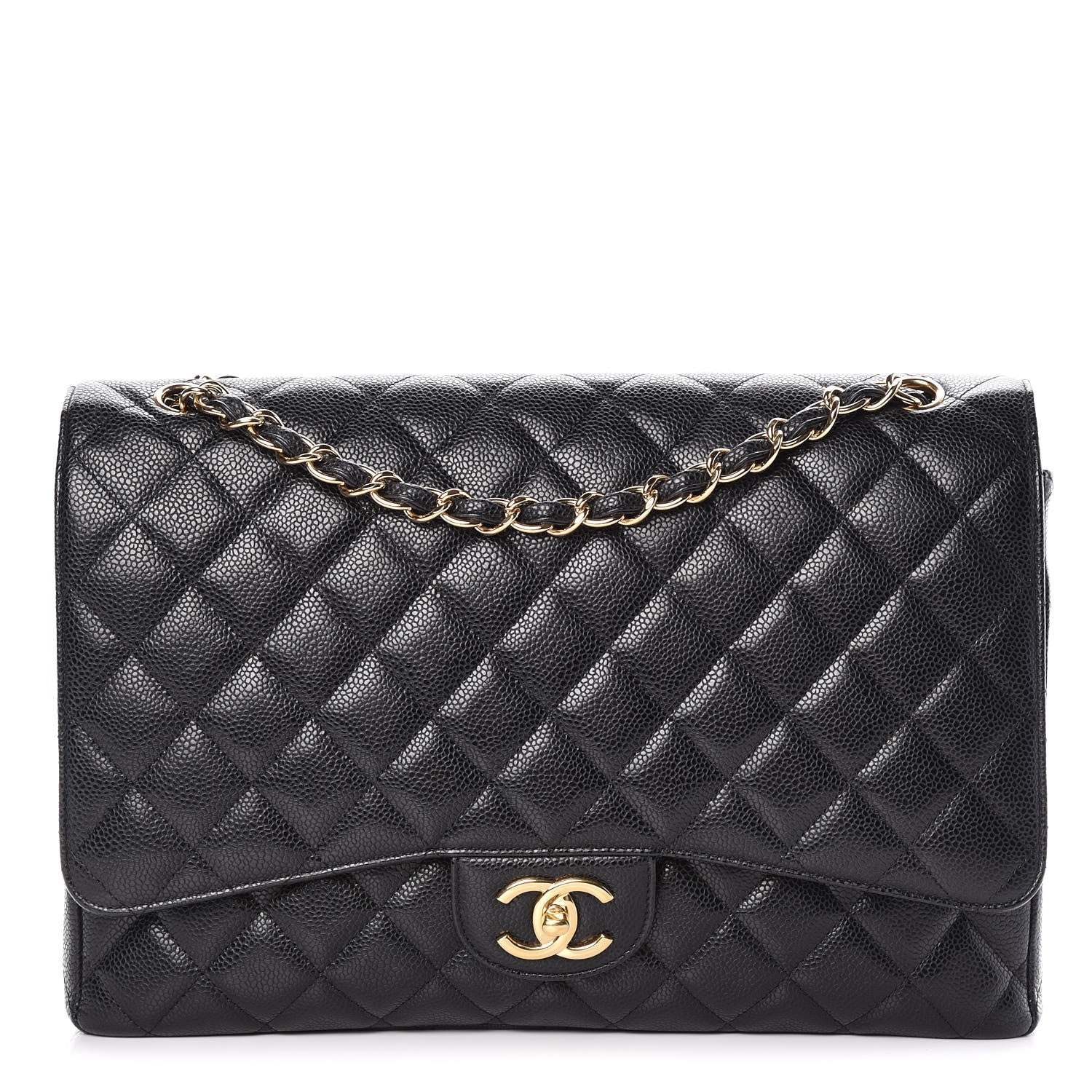 Chanel Caviar Quilted Maxi Double Flap Black 1 of 9