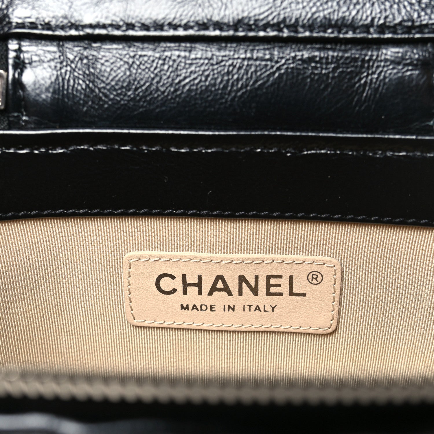 Chanel Calfskin Raffia Small Vanity Case Bag Black Beige 6 of 11