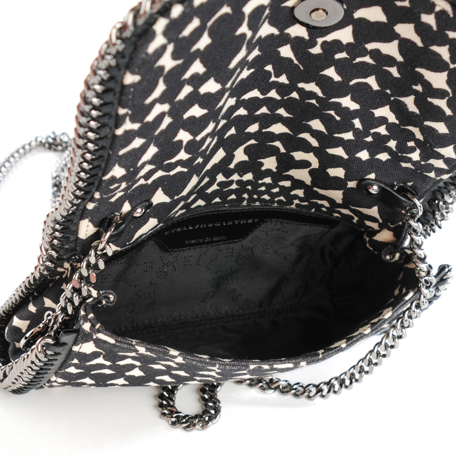 Stella McCartney Faux Leather Falabella Hearts Convertible Clutch Black 5 of 9