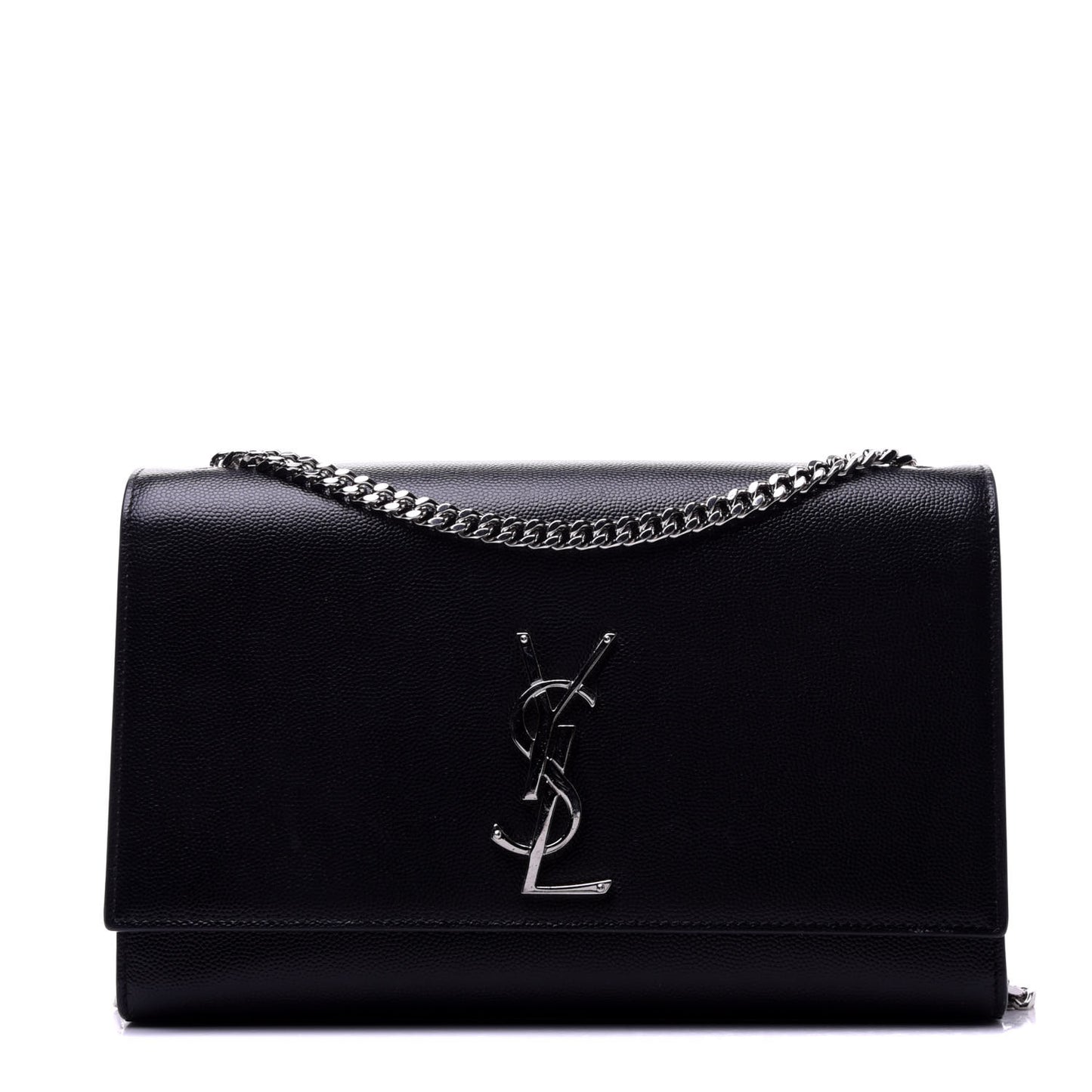Grain De Poudre Medium Classic Monogram Kate Satchel Black