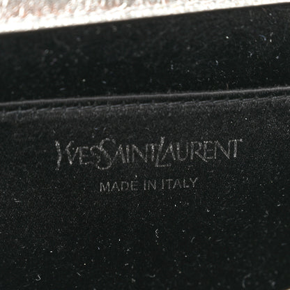 Saint Laurent Metallic Calfskin Monogram Large Belle De Jour Clutch Silver 6 of 8