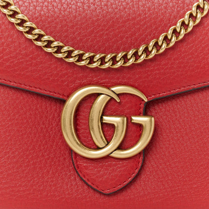 Gucci Calfskin GG Marmont Chain Wallet Vulcanic Red 8 of 11