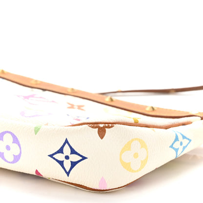 Louis Vuitton Monogram Multicolor Pochette Accessories White 9 of 10