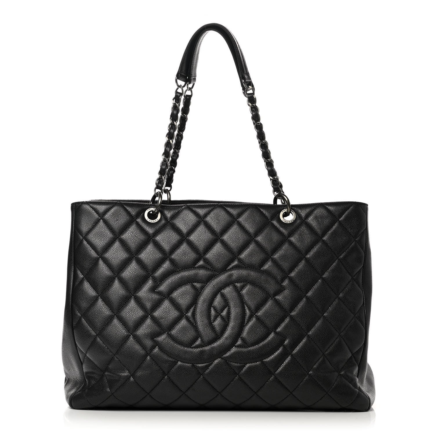 Chanel Caviar Quilted XXL Grand Shopping Tote GST Dark Grey 1 of 17