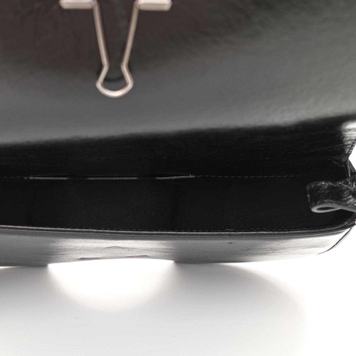 Calfskin Swiss Binder Flap Bag Black