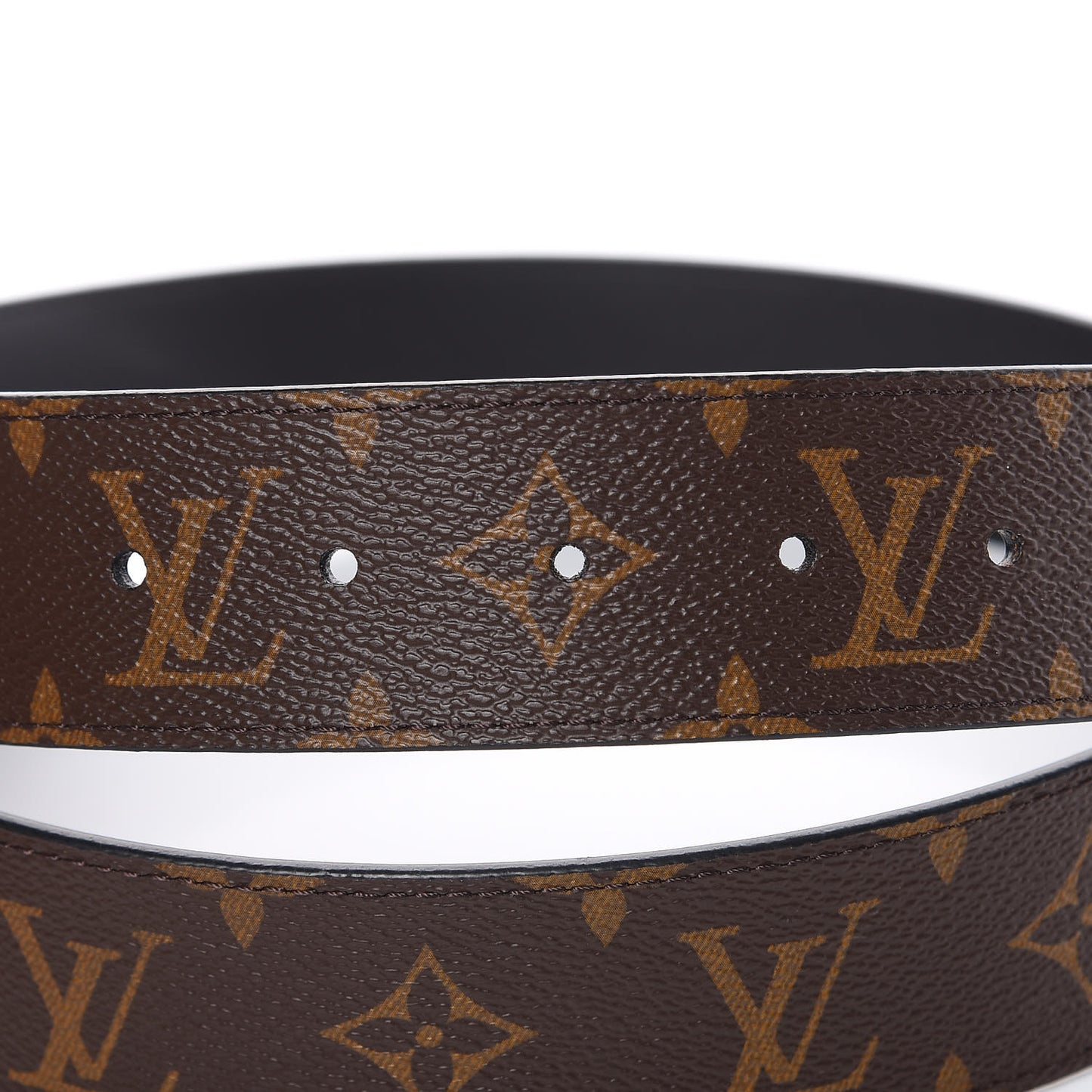 Calfskin Monogram 40mm LV Initiales Reversible Belt 85 34 Black