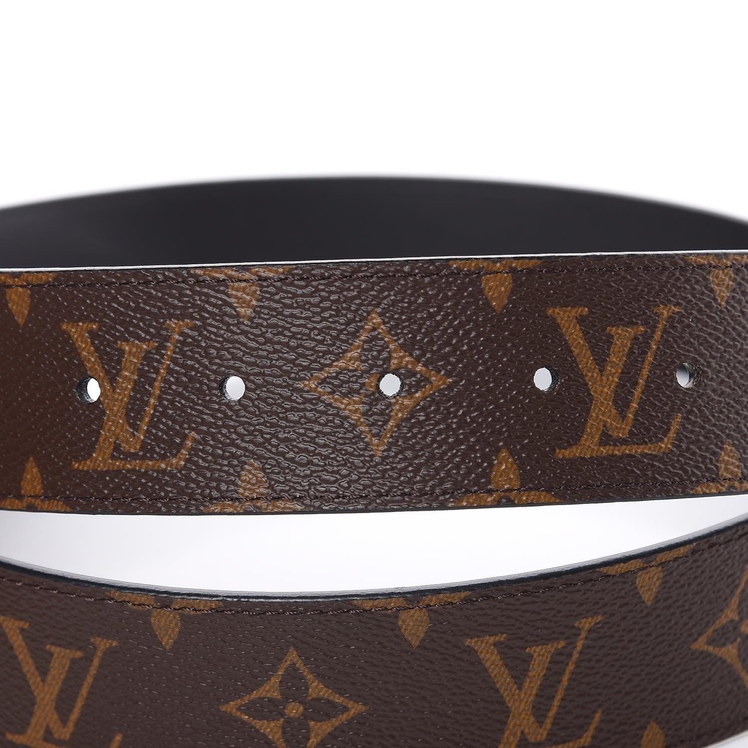 Louis Vuitton Calfskin Monogram 40mm LV Initiales Reversible Belt 85 34 Black 5 of 7