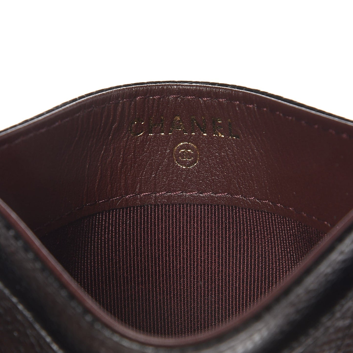 Caviar Quilted Card Holder Black