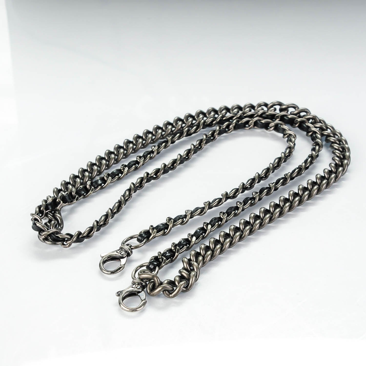 Chanel Shiny Goatskin Quilted Small Double Carry Waist Chain Flap Black 9 of 9