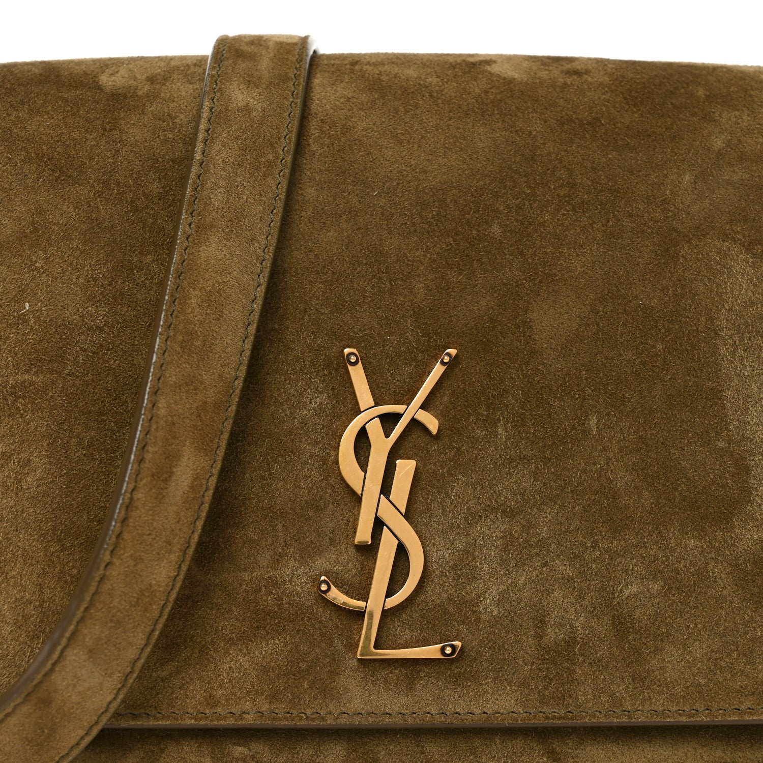 Saint Laurent Suede Besace Niki Satchel New Barley 8 of 10