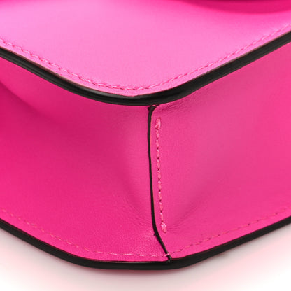Valentino Garavani Calfskin Lacquer Monochrome Vlogo Mini Loco Crossbody Bag Pink PP 8 of 9