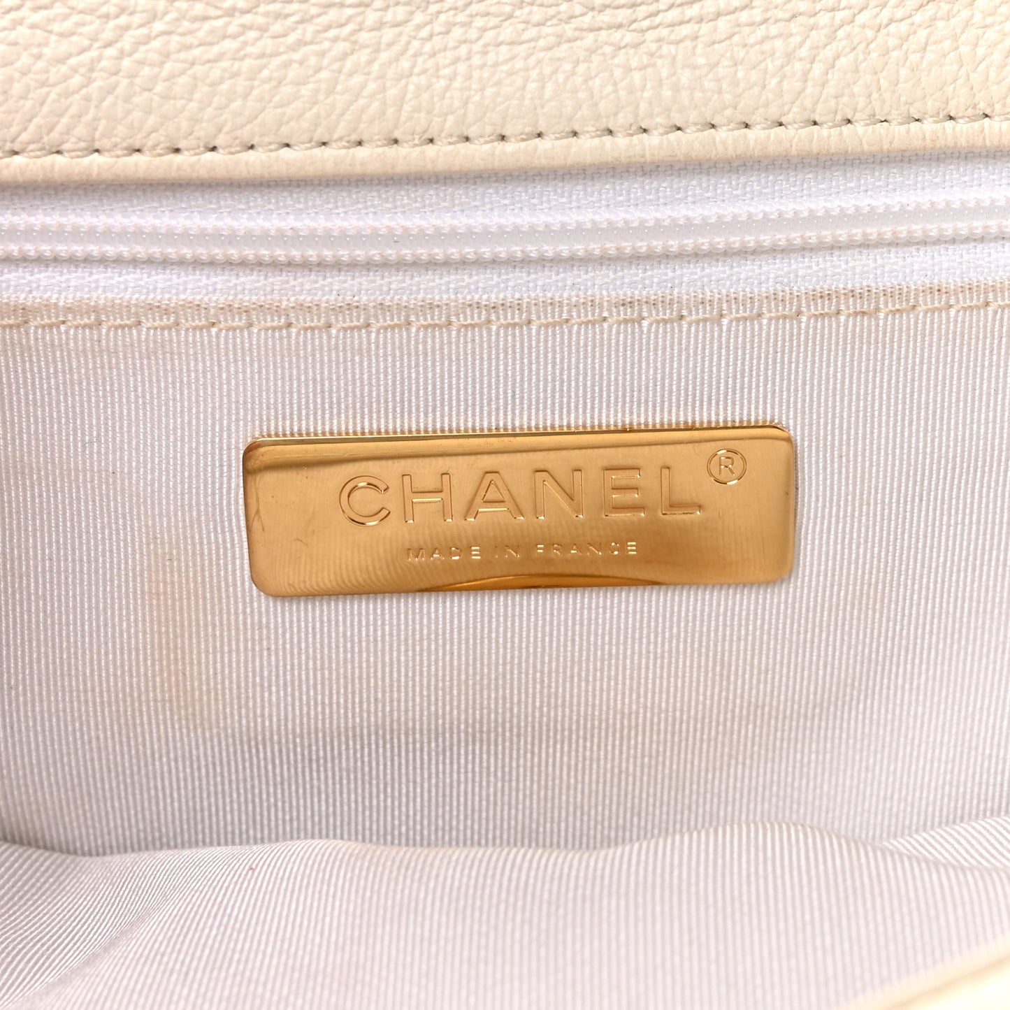 Calfskin Crochet Medium Chanel 19 Flap White Black