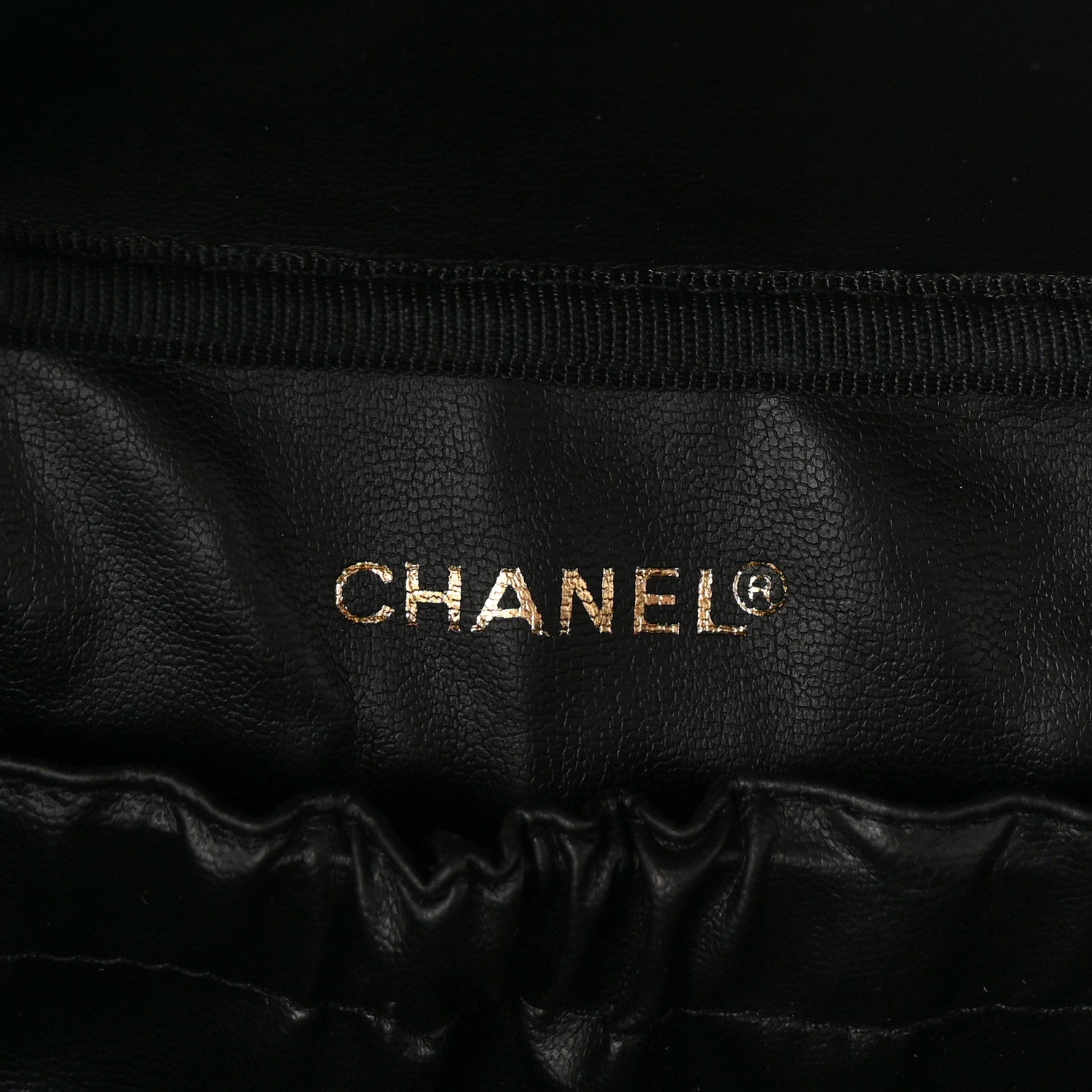 Chanel Lambskin Vanity Cosmetic Case Black 6 of 8
