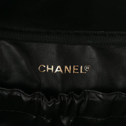 Chanel Lambskin Vanity Cosmetic Case Black 6 of 8