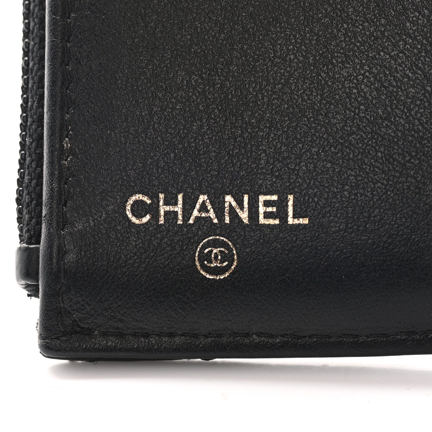 Caviar Quilted Compact Boy Wallet Black