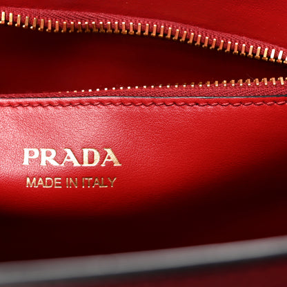 Prada Saffiano Cuir Calfskin Small Monochrome Top Handle Tote Fuoco 6 of 9